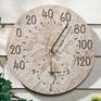 Fossil Sumac Thermometer Clock Fossil Sumac Thermometer Clock