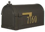 Berkshire Mailbox w/ 3" Side Numbers & Paper Tube Berkshire Mailbox w/ 3" Side Numbers & Paper Tube