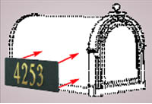 Side Mounting Mailbox Address Plaque Set of 2 Side Mounting Mailbox Address Plaque Set of 2